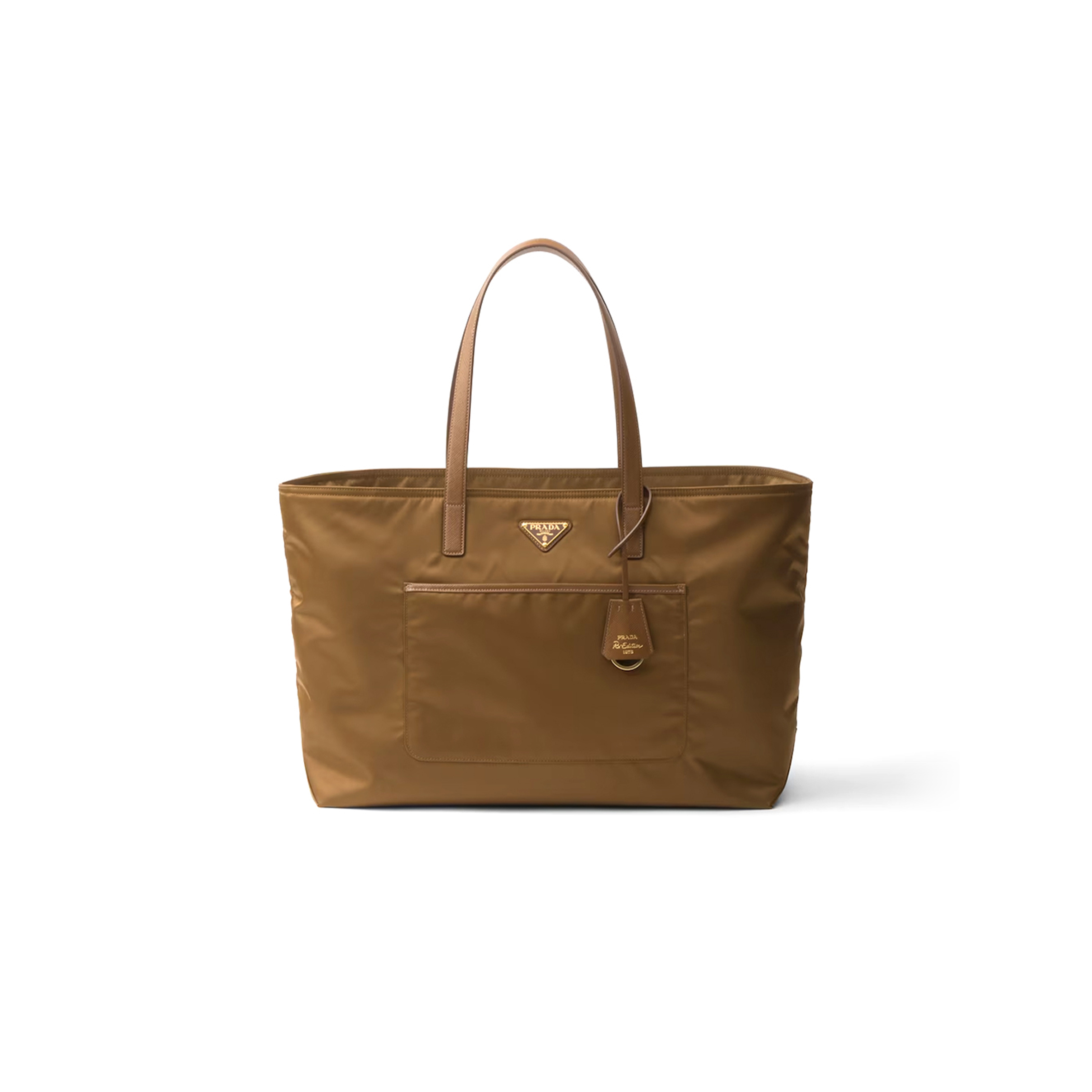 Pra*a re-edition 1978 large re-nylon and saffiano leather tote bag 1bg527 01 (43*31*15cm)